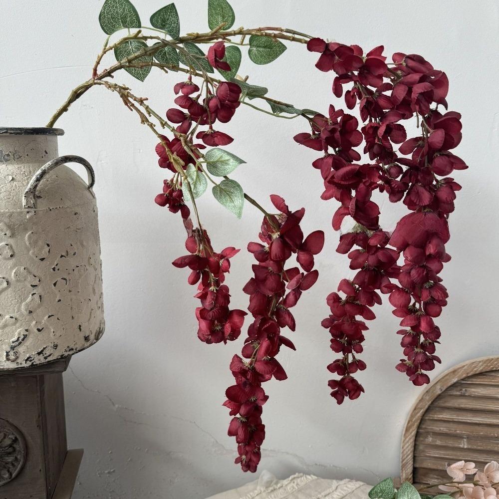 6 Forks Artificial Wisteria Flowers Purple Decorative Artificial Faux Plants Vine Bushy Vine Rattan Fake Flower String червоний
6 Forks Artificial Wisteria Flowers Purple Decorative Artificial Faux Plants Vine Bushy Vine Rattan Fake Flower String червоний