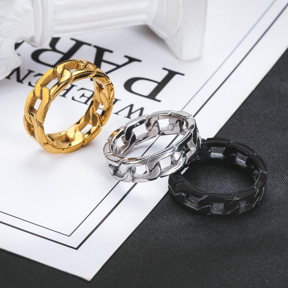 Stylish Unisex Stainless Steel Chain Ring - Men s Hollow Titanium Design for Couples Size 9
Stylish Unisex Stainless Steel Chain Ring - Men s Hollow Titanium Design for Couples Size 9