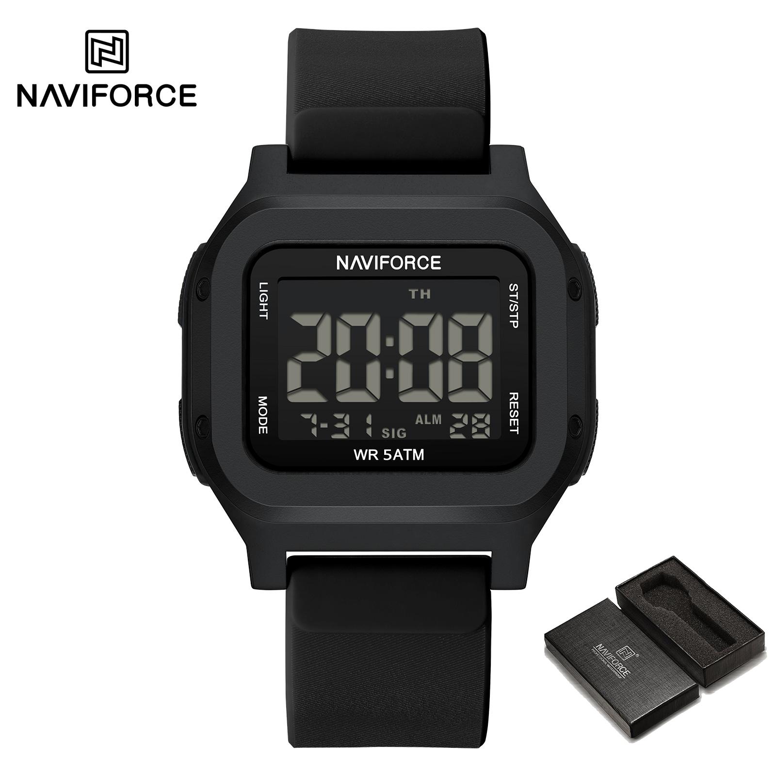 Naviforce Оригінальний чоловічий цифровий годинник Квадратний корпус Силіконовий ремінець Водонепроникний Календар Дата Хронограф Будильник Чоловічий Спортивний Дозвілля Годинник NF7137 чорний
Naviforce Оригінальний чоловічий цифровий годинник Квадратний корпус Силіконовий ремінець Водонепроникний Календар Дата Хронограф Будильник Чоловічий Спортивний Дозвілля Годинник NF7137 чорний