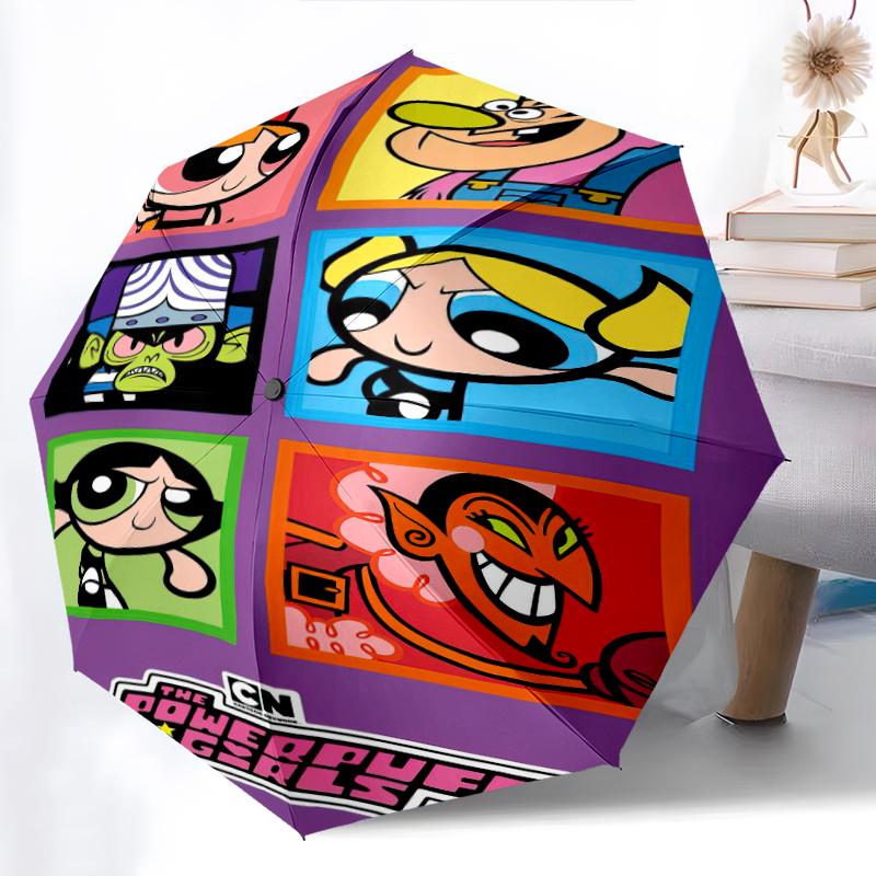 1pc The Powerpuff Girls pattern Umbrella Portable Folding Umbrella Iron Frame Hole Bone Structure Outdoor Home Umbrella
1pc The Powerpuff Girls pattern Umbrella Portable Folding Umbrella Iron Frame Hole Bone Structure Outdoor Home Umbrella
