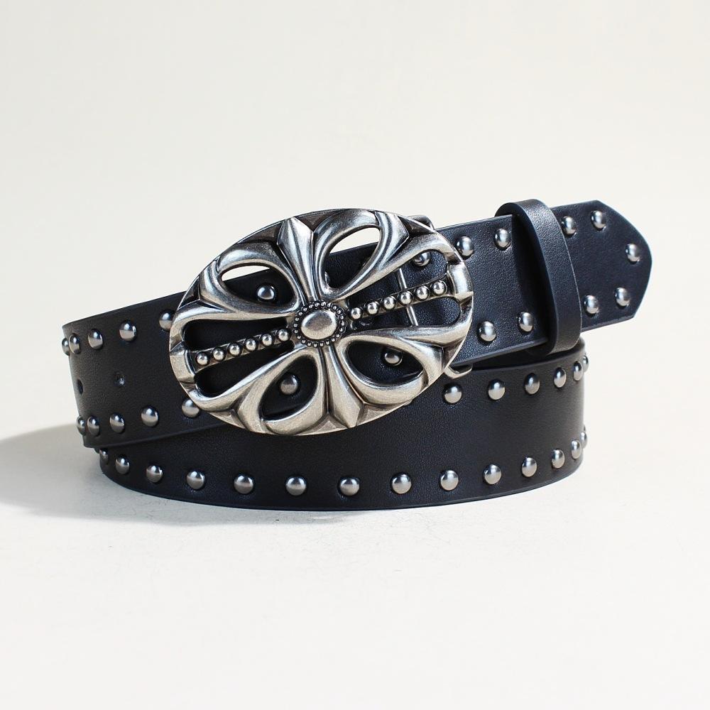 Belt Female Personality Willow Nail Blue Belt Punk Snap Casual Pants Belt Female 110Cm long
Belt Female Personality Willow Nail Blue Belt Punk Snap Casual Pants Belt Female 110Cm long