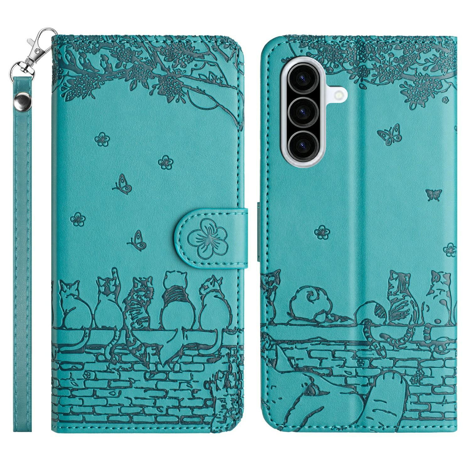 For Samsung Galaxy A36 5G Case with Wrist Strap Leather Phone Cover Wall Cats Pattern Blue
For Samsung Galaxy A36 5G Case with Wrist Strap Leather Phone Cover Wall Cats Pattern Blue