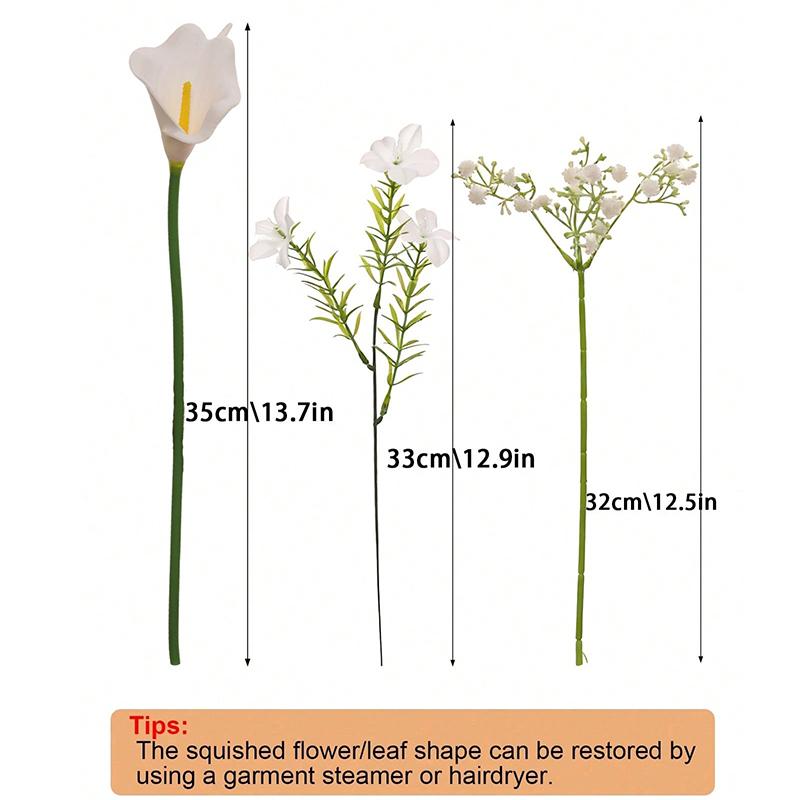 12Pcs White Calla Lily Artificial Flowers Bouquet Fake Flower For Home Decor Party Supplies Wedding Decoration Vase Accessory
12Pcs White Calla Lily Artificial Flowers Bouquet Fake Flower For Home Decor Party Supplies Wedding Decoration Vase Accessory