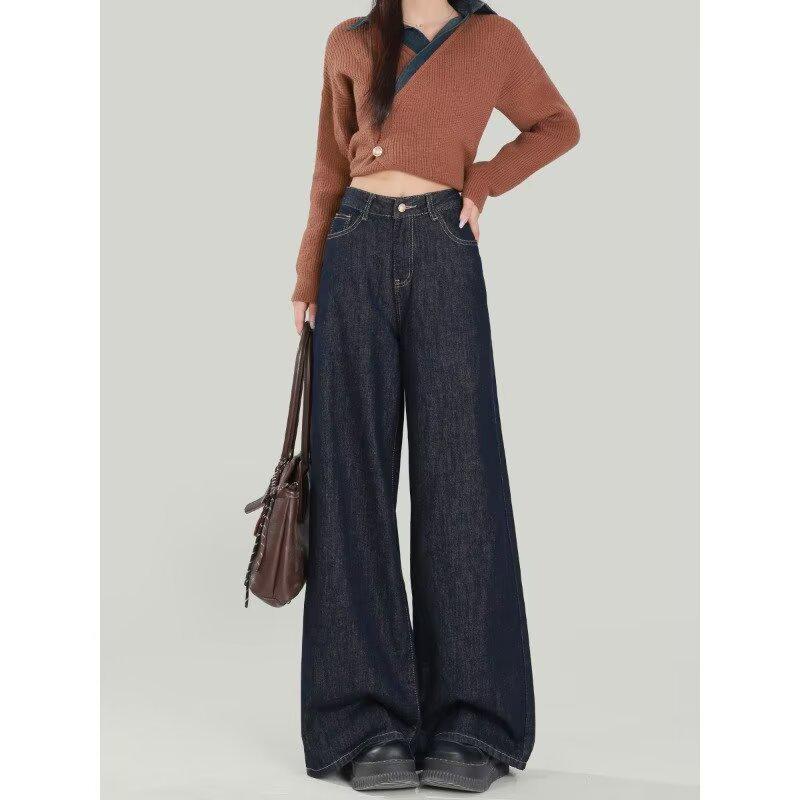 Women s Dark Blue Wide-Leg Jeans - Spring Collection, Floor-Length, Slimming Petite Fit S темно-синий
Women s Dark Blue Wide-Leg Jeans - Spring Collection, Floor-Length, Slimming Petite Fit S темно-синий