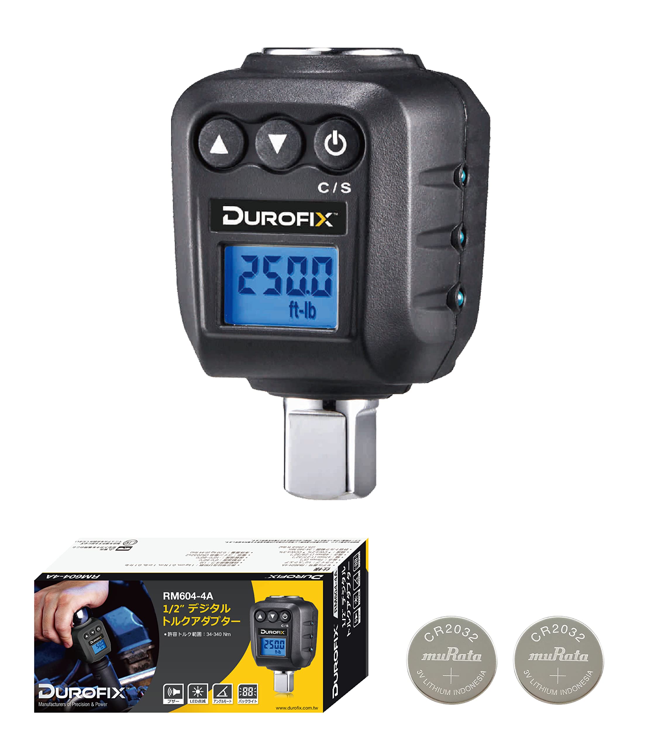 Durofix Digital Torque Adapter with Angle Torque Range ISO 6789 Calibration Japanese Instruction Manual 1/2 High-Precision Function, 34-340 Nm,
Durofix Digital Torque Adapter with Angle Torque Range ISO 6789 Calibration Japanese Instruction Manual 1/2 High-Precision Function, 34-340 Nm,
