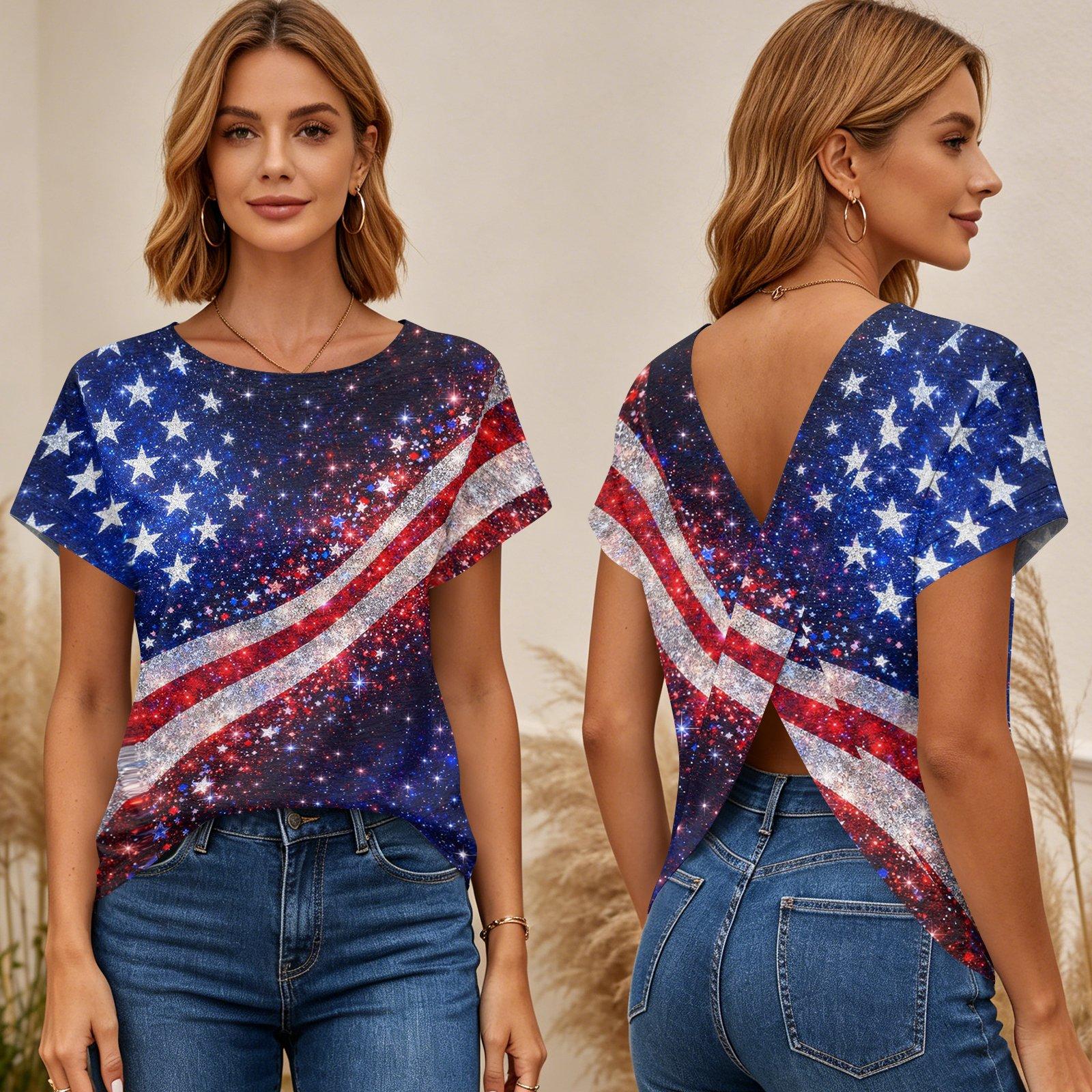 Women s Short Sleeve Cross Back T Shirt Butterfly Print Casual Summer Top Lightweight Breathable Blouse for Outdoor Activities M
Women s Short Sleeve Cross Back T Shirt Butterfly Print Casual Summer Top Lightweight Breathable Blouse for Outdoor Activities M