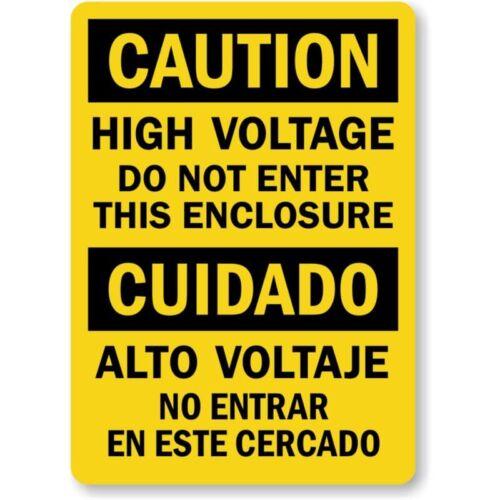 Bilingual High Voltage Caution Aluminum Weatherproof SignAluminum 20x30cm(7.8x11.8inch)
Bilingual High Voltage Caution Aluminum Weatherproof SignAluminum 20x30cm(7.8x11.8inch)
