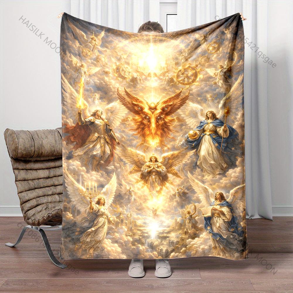 1PC Angels and heavenly radiant scene print blanket Prayer blankets for believers suitable for home sofa camping travel car 75x90cm
1PC Angels and heavenly radiant scene print blanket Prayer blankets for believers suitable for home sofa camping travel car 75x90cm