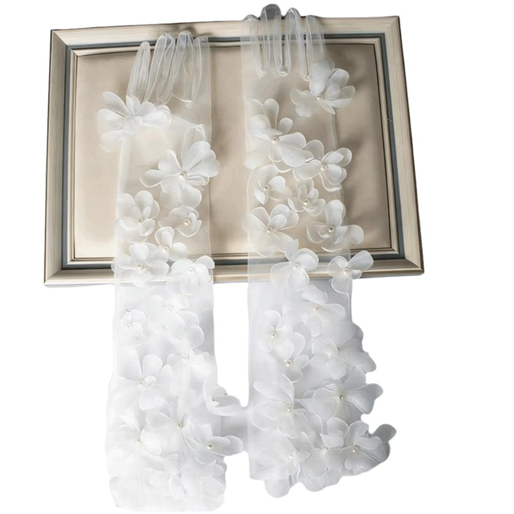 Transparent Mesh Long Gloves Pearl Bridal Gown Accessories Three-Dimensional Floral Gloves Women белый
Transparent Mesh Long Gloves Pearl Bridal Gown Accessories Three-Dimensional Floral Gloves Women белый