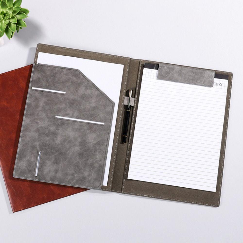 PU Leather Contract Document Clip Magnetic Buckle Writing Pad Fashion File Organizer Business сірий
PU Leather Contract Document Clip Magnetic Buckle Writing Pad Fashion File Organizer Business сірий