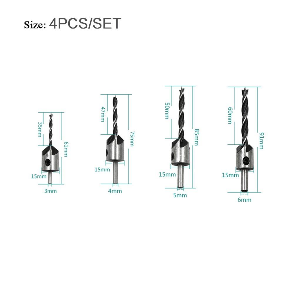 STONEGO 4Pcs/7Pcs Countersink Drill Bits Countersunk Head Drilling Bit Set 3 Tips Woodworking Drill Size 3/4/5/6/7/8/10mm
STONEGO 4Pcs/7Pcs Countersink Drill Bits Countersunk Head Drilling Bit Set 3 Tips Woodworking Drill Size 3/4/5/6/7/8/10mm