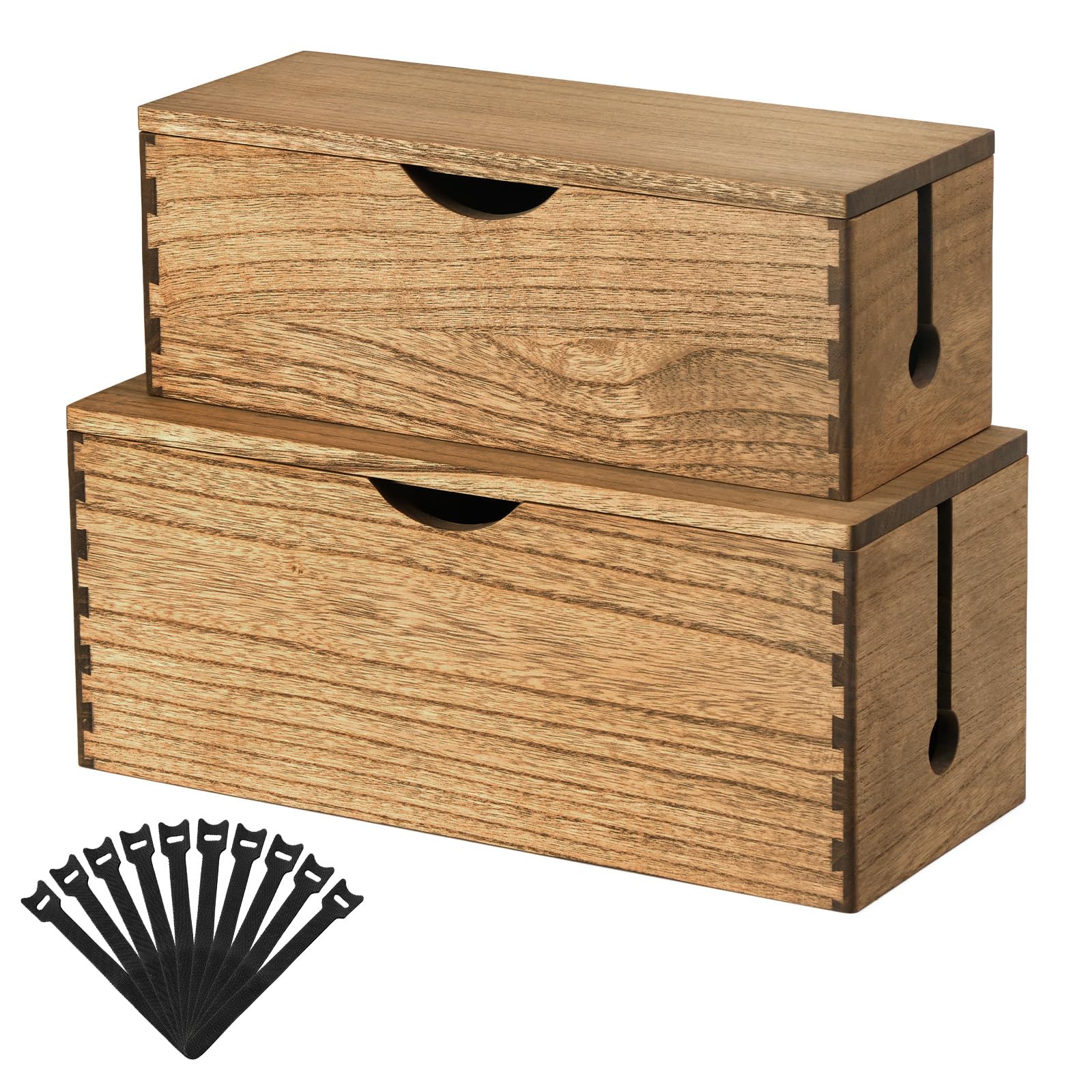 KIRIGEN Cable Box Router Box Cable Storage Set of 2 Tap Box Cord Storage Wire Hidden Wire Wooden Brown
KIRIGEN Cable Box Router Box Cable Storage Set of 2 Tap Box Cord Storage Wire Hidden Wire Wooden Brown