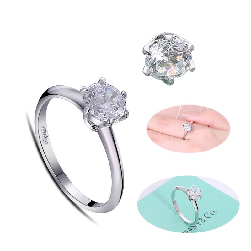Minimalist Women s White Gold-Plated Zircon Six-Prong Engagement Ring - Perfect Gift for Girlfriend or Best Friend Diameter: 19MM
Minimalist Women s White Gold-Plated Zircon Six-Prong Engagement Ring - Perfect Gift for Girlfriend or Best Friend Diameter: 19MM