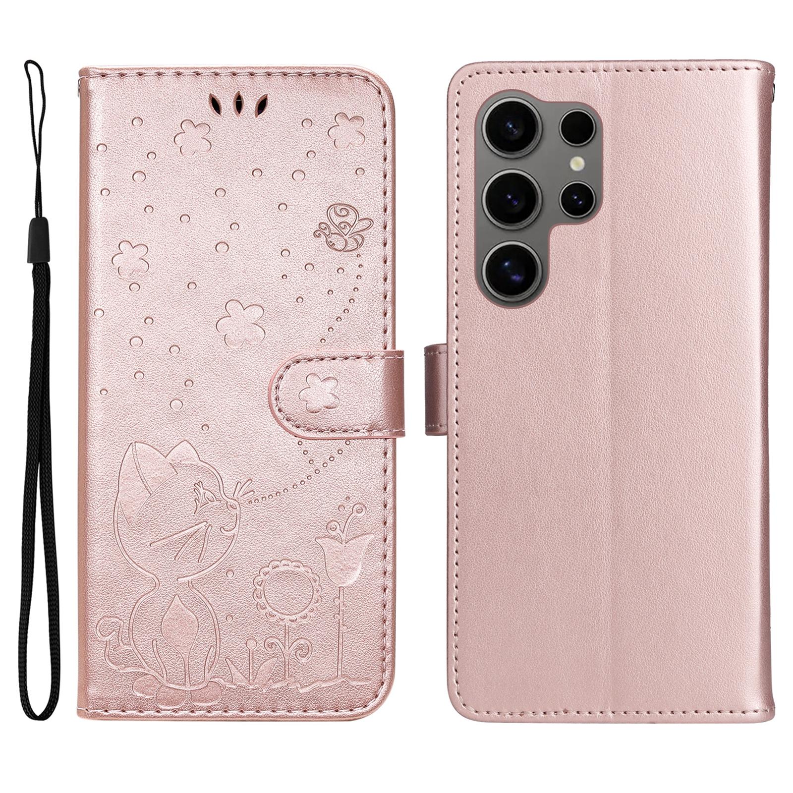 For Samsung Galaxy S25 Ultra Leather Case Cat Bee Pattern Phone Cover Wallet Stand with Strap F
For Samsung Galaxy S25 Ultra Leather Case Cat Bee Pattern Phone Cover Wallet Stand with Strap F