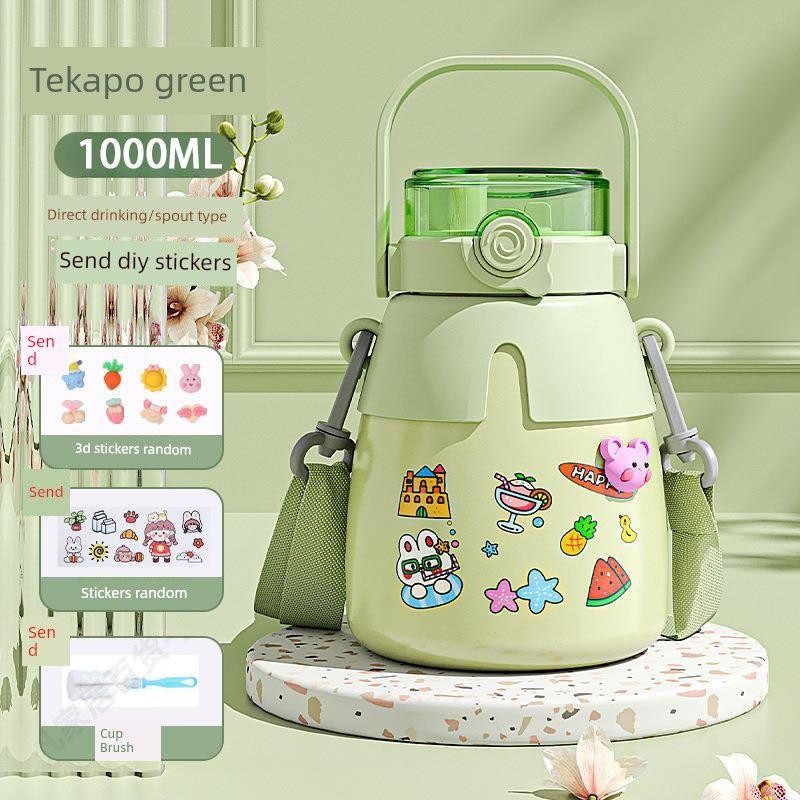 New 316 Stainless Steel Large-Capacity Insulated Cup Cartoon Portable Big Belly Straw Cup for Children and Girls Going to School Green-316+Cup Brush+3D Sticker+Cartoon Sticker
New 316 Stainless Steel Large-Capacity Insulated Cup Cartoon Portable Big Belly Straw Cup for Children and Girls Going to School Green-316+Cup Brush+3D Sticker+Cartoon Sticker