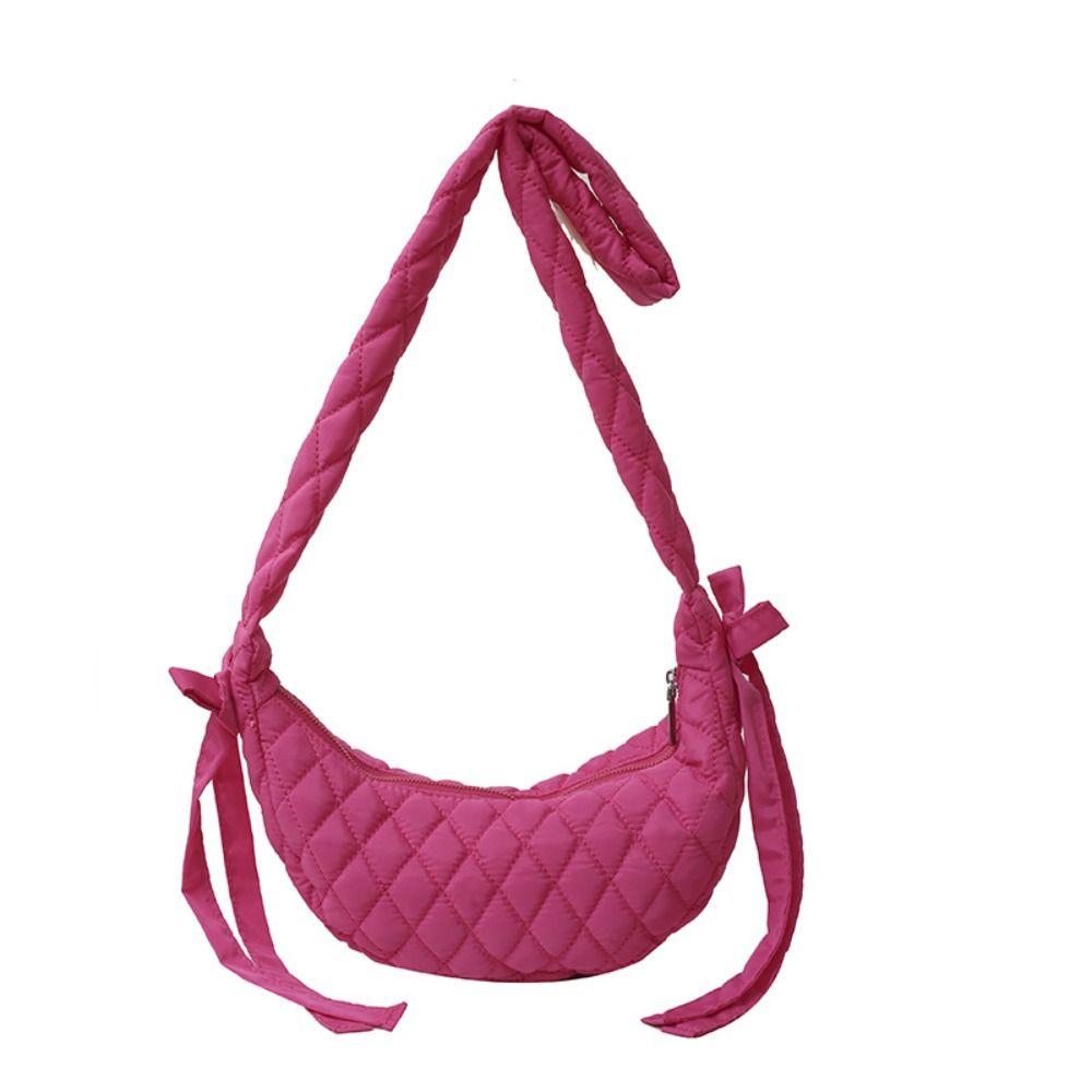 Nylon Shoulder Bag Large Capacity Lingge Dumpling Bag Simple Bow Crescent Bag Ladies
Nylon Shoulder Bag Large Capacity Lingge Dumpling Bag Simple Bow Crescent Bag Ladies
