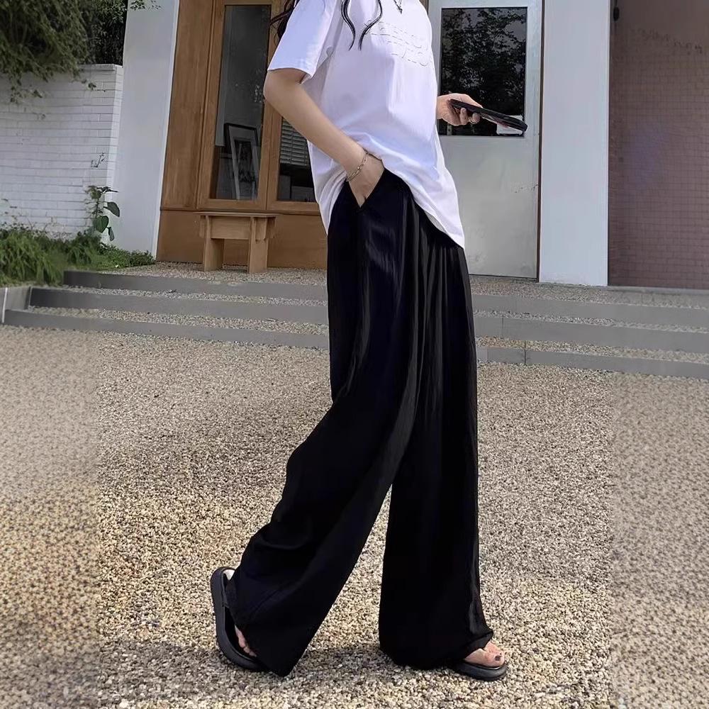Women s High Waist Wide Leg Ice Silk Pants - Summer Cotton Linen Casual L (106-115 jin)
Women s High Waist Wide Leg Ice Silk Pants - Summer Cotton Linen Casual L (106-115 jin)