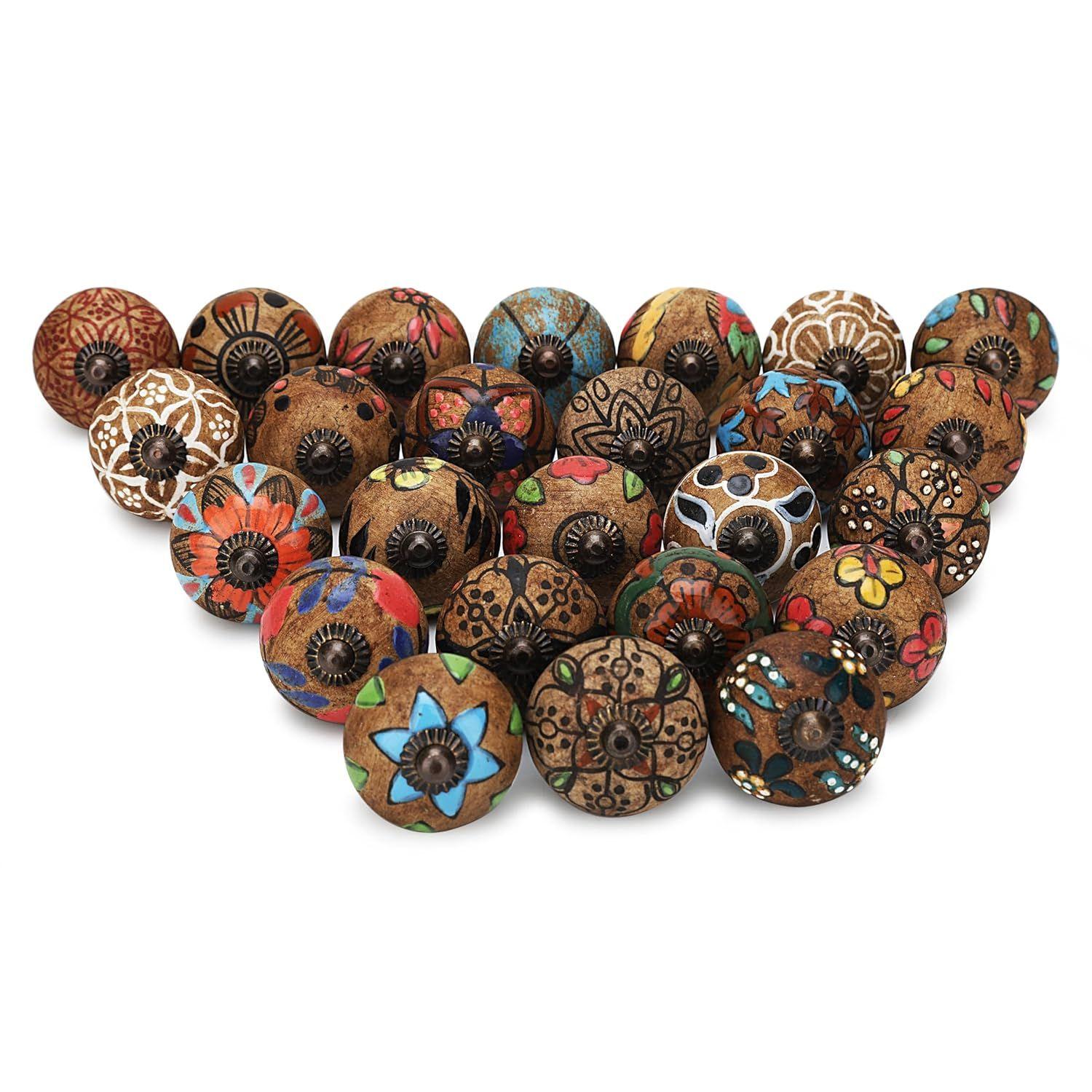 Винтажные разноцветные керамические ручки для ящиков, дверные ручки и тяги для кухонных шкафов, гардероба и буфетов - Упаковка 25 штук
Винтажные разноцветные керамические ручки для ящиков, дверные ручки и тяги для кухонных шкафов, гардероба и буфетов - Упаковка 25 штук