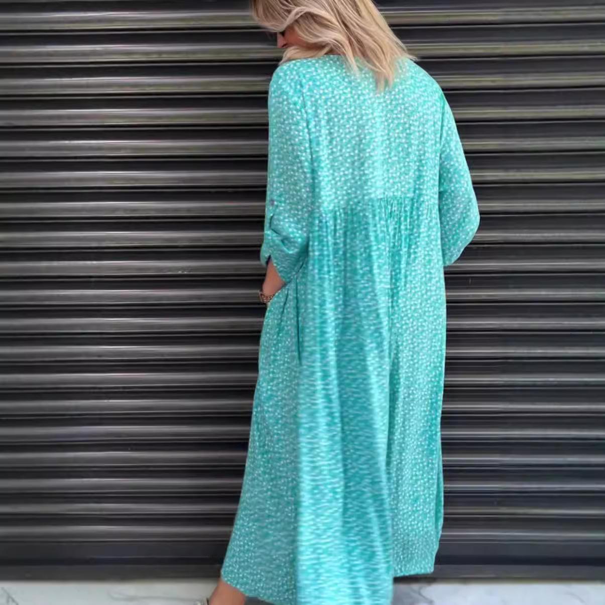 Women s Floral Off-Shoulder Midi Dress with Pockets, 3/4 Sleeve, Casual Summer Dress in Blue, Light Blue, Beige, Green, Purple 5XL зелений
Women s Floral Off-Shoulder Midi Dress with Pockets, 3/4 Sleeve, Casual Summer Dress in Blue, Light Blue, Beige, Green, Purple 5XL зелений