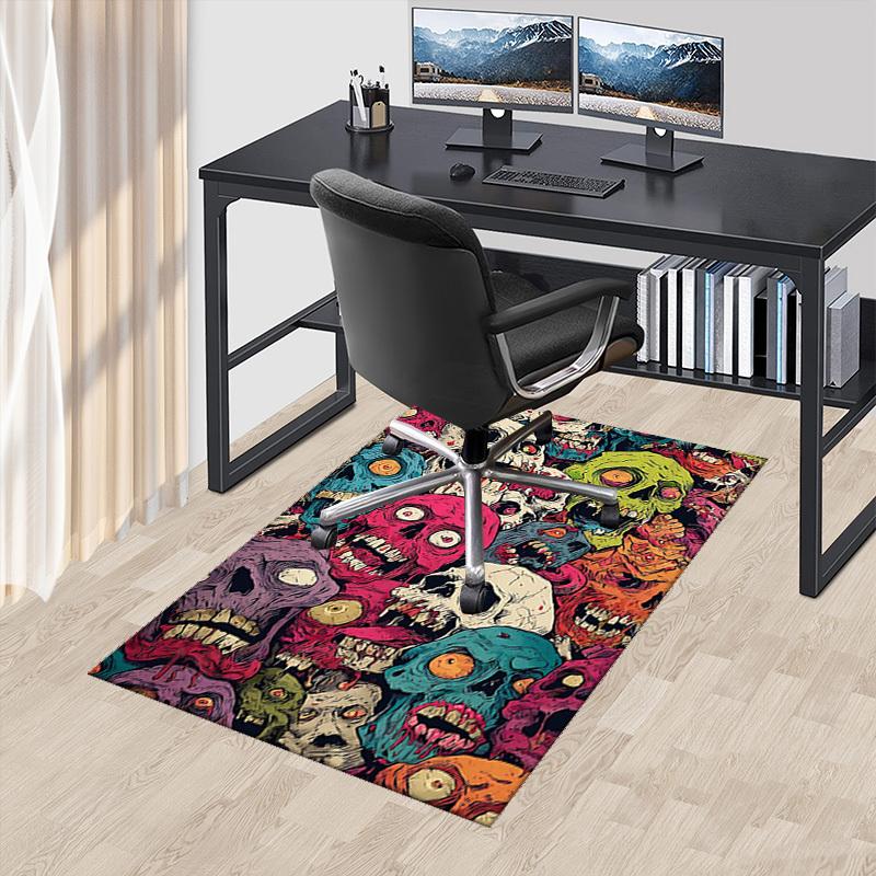 1pc Zombie Apocalypse Chair Mat: Colorful Skulls and Eyes Office Rug - Festival Gift, Universal for Seasons, Suitable for Home Decor, Gaming Room, Bed 60cm by 90cm
1pc Zombie Apocalypse Chair Mat: Colorful Skulls and Eyes Office Rug - Festival Gift, Universal for Seasons, Suitable for Home Decor, Gaming Room, Bed 60cm by 90cm