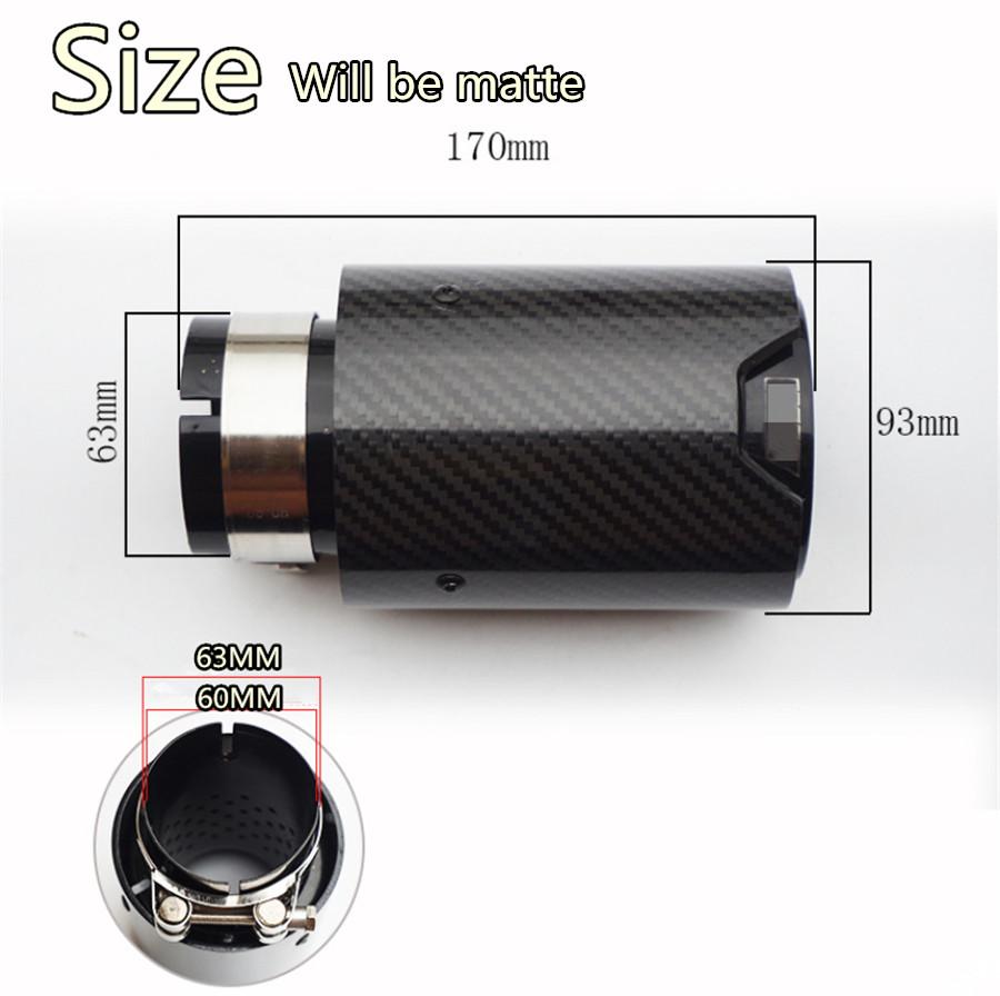 2Pcs All Full Matte Black Universal Car 100% Real Carbon Fiber Exhaust End Tips for BMW 2.5 in, 3.5 out With Logo
2Pcs All Full Matte Black Universal Car 100% Real Carbon Fiber Exhaust End Tips for BMW 2.5 in, 3.5 out With Logo