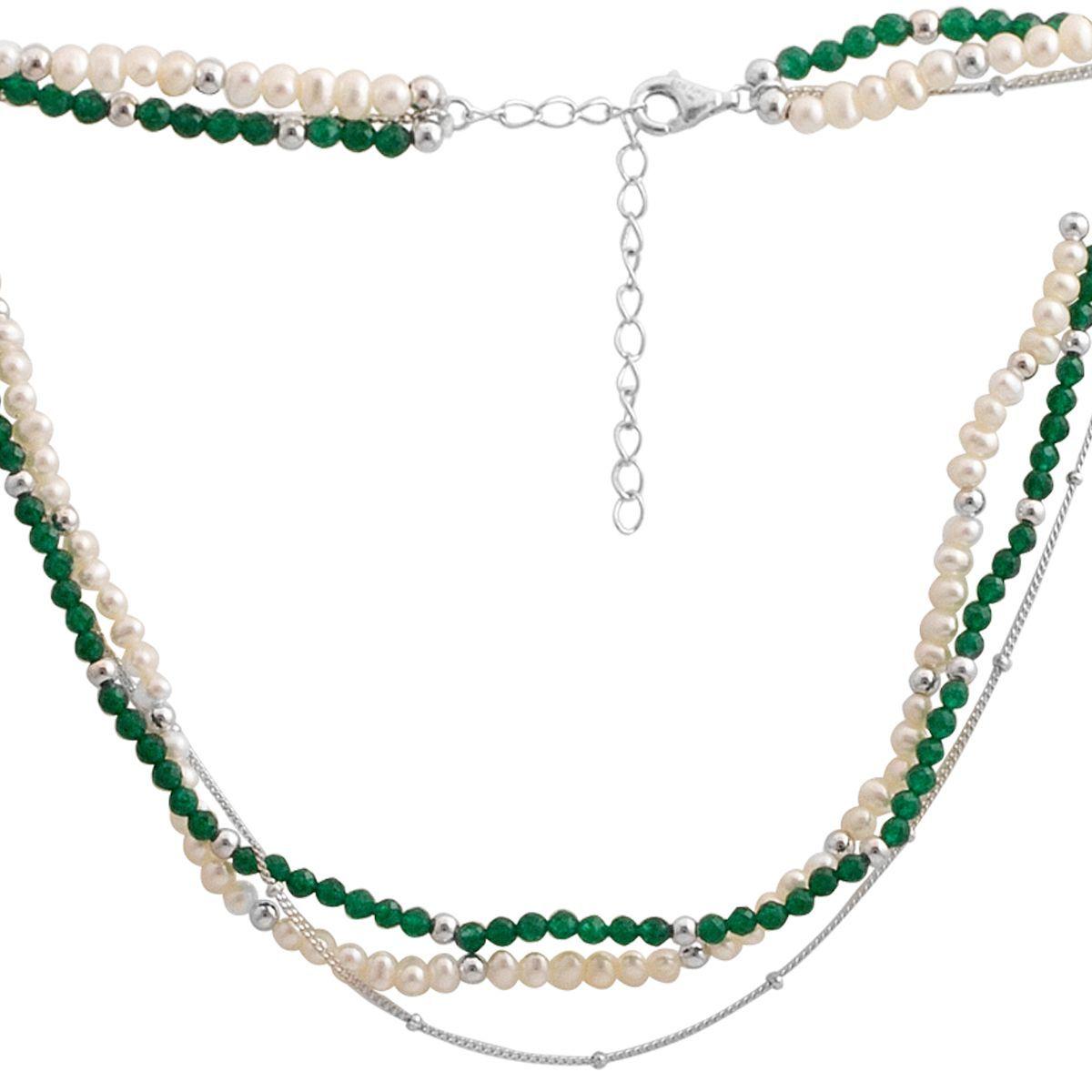 Silver necklace with natural baroque pearls, green jadeite, product weight 17.77 g (2185123) 45-50cm білий
Silver necklace with natural baroque pearls, green jadeite, product weight 17.77 g (2185123) 45-50cm білий