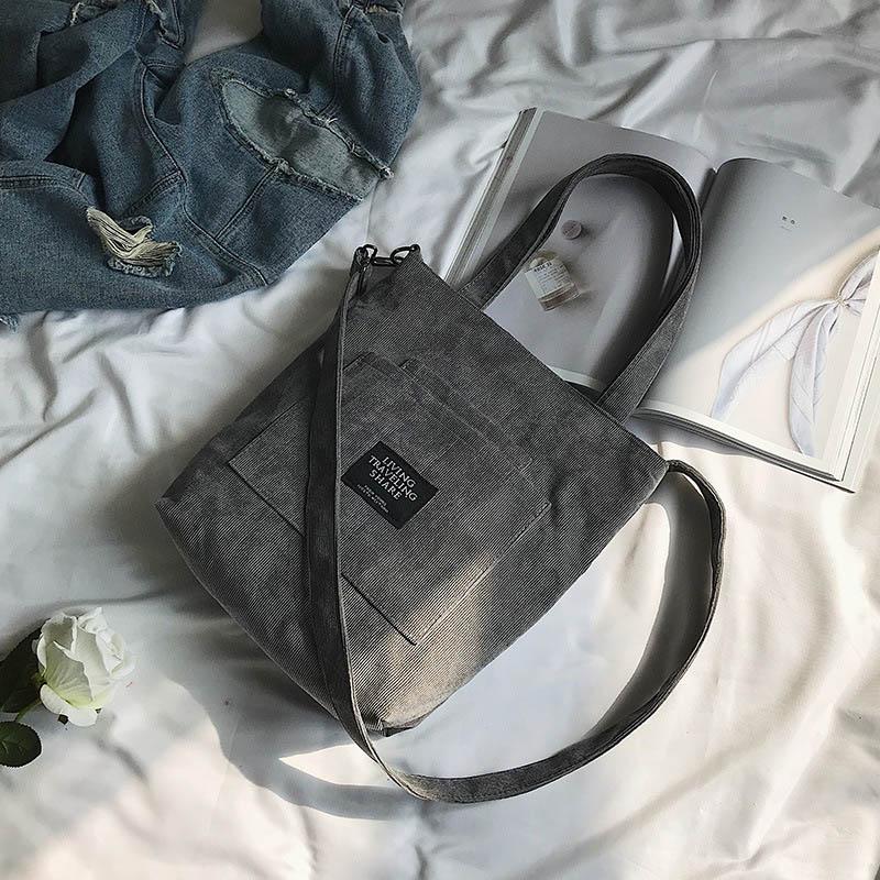 Women Corduroy Shoulder Bags Striped Cloth Fabric Zipper Handbag Casual Tote Canvas Crossbody Bag Cute Shopping Bag Ladies Purse
Women Corduroy Shoulder Bags Striped Cloth Fabric Zipper Handbag Casual Tote Canvas Crossbody Bag Cute Shopping Bag Ladies Purse