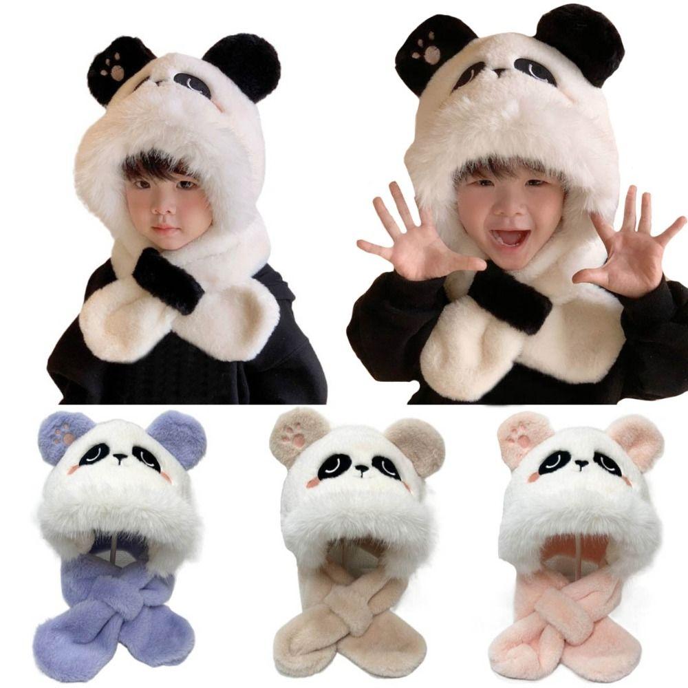 Large Head Circumference Scarf Integrated Hat Solid Color Winter Hat Sweet Panda Hat Women чорний
Large Head Circumference Scarf Integrated Hat Solid Color Winter Hat Sweet Panda Hat Women чорний