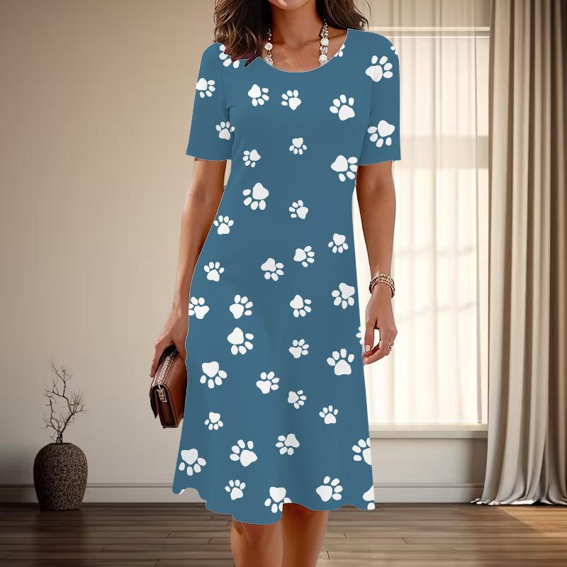Женская мода изящный принт собачьих когтей лето весна короткий рукав О-образный вырез повседневные платья 8XL светло-синий
Женская мода изящный принт собачьих когтей лето весна короткий рукав О-образный вырез повседневные платья 8XL светло-синий