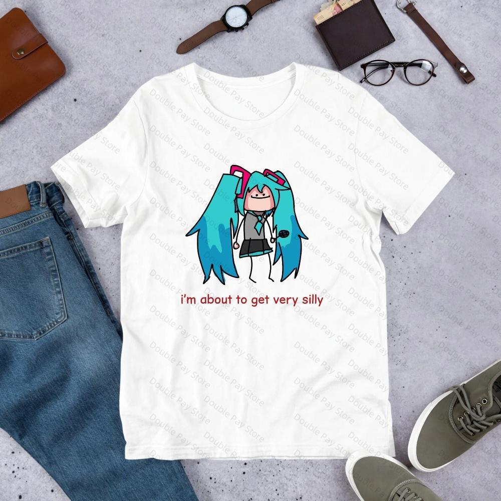 Милая Мультяшная Футболка Hatsune Miku Я Очень Глупая С Принтом Летняя Повседневная Уличная Одежда для Унисекса Футболки Женские футболки S
Милая Мультяшная Футболка Hatsune Miku Я Очень Глупая С Принтом Летняя Повседневная Уличная Одежда для Унисекса Футболки Женские футболки S