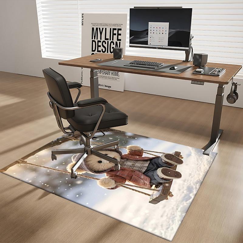 1pc Anime Teddy Bear Chair Mat - Winter Wonderland Design Office Desk Pad with Hoodie and Coat for Festive Gift, Seasonal Decor, Home Office Furniture 60cm by 90cm
1pc Anime Teddy Bear Chair Mat - Winter Wonderland Design Office Desk Pad with Hoodie and Coat for Festive Gift, Seasonal Decor, Home Office Furniture 60cm by 90cm