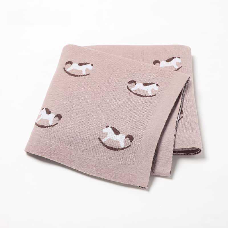 Pure Cotton Knit Baby Swaddle Blanket - Autumn/Winter Cartoon Rocking Horse Design 100*80 cm
Pure Cotton Knit Baby Swaddle Blanket - Autumn/Winter Cartoon Rocking Horse Design 100*80 cm