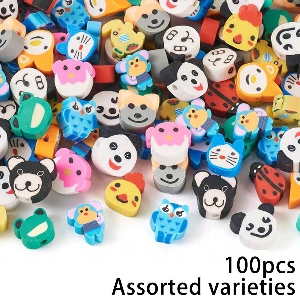 30/50/100 бусин из полимерной глины с изображением животных, собака, кошка, панда, лягушка, слон, обезьяна, бусины-разделители, ожерелье своими руками, браслет, брелок, изготовление украшений 100pcs
30/50/100 бусин из полимерной глины с изображением животных, собака, кошка, панда, лягушка, слон, обезьяна, бусины-разделители, ожерелье своими руками, браслет, брелок, изготовление украшений 100pcs