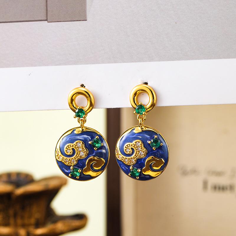 Qingdao Traditional Silver Needle Chinese Enamel Earrings - High-End Light Luxury Ethnic Design for Women
Qingdao Traditional Silver Needle Chinese Enamel Earrings - High-End Light Luxury Ethnic Design for Women