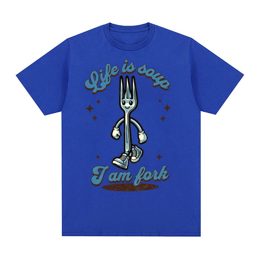 Life Is Soup I Am Fork Забавная футболка в стиле ретро для мужчин и женщин, свободные хлопковые футболки в винтажном стиле, уличная футболка большого размера, топы
Life Is Soup I Am Fork Забавная футболка в стиле ретро для мужчин и женщин, свободные хлопковые футболки в винтажном стиле, уличная футболка большого размера, топы