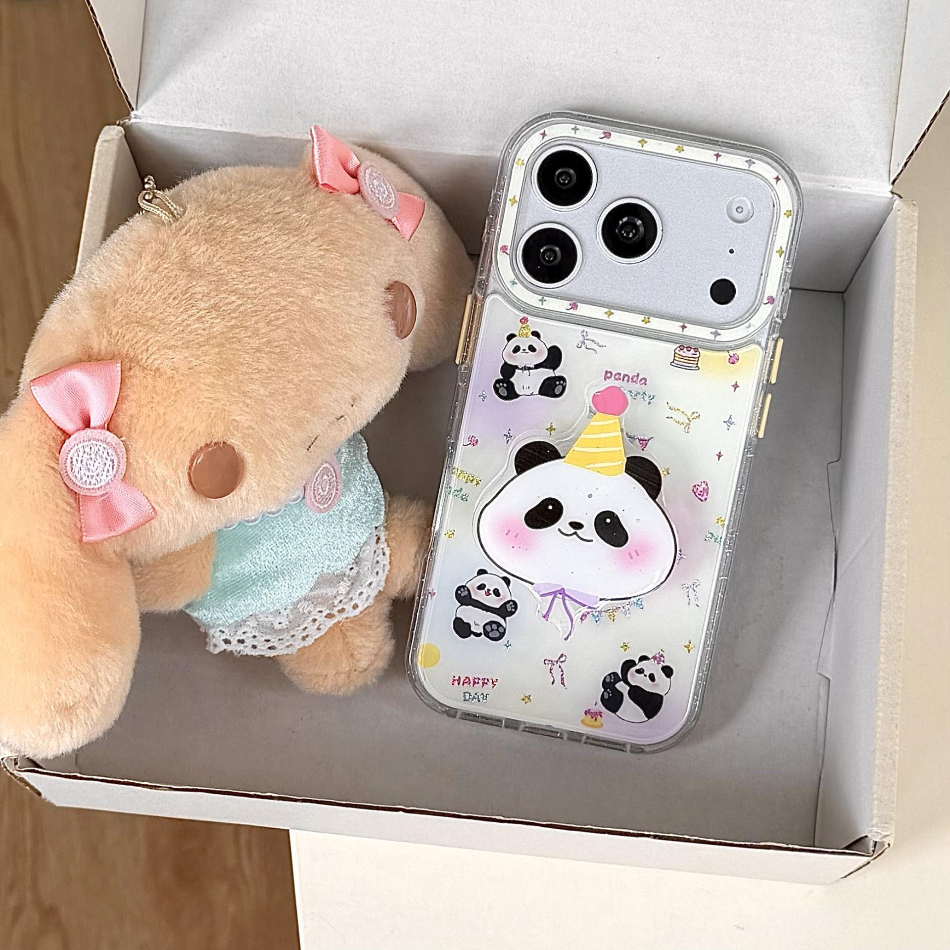 Gold Plated Party Panda Phone Case for iPhone 15/16 Pro Max/17 Pro - Blue Light Cake Little Bear Design iPhone 17 Pro
Gold Plated Party Panda Phone Case for iPhone 15/16 Pro Max/17 Pro - Blue Light Cake Little Bear Design iPhone 17 Pro