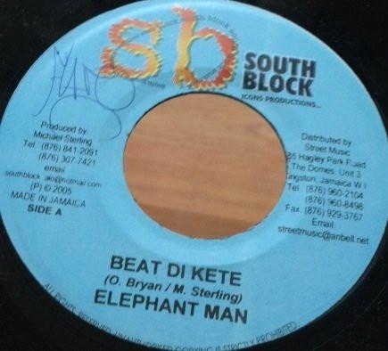 7inch Record ELEPHANT MAN / G MONEY - Beat Di Kete / Suffering NONE South Block 2005 Jamaica Reggae, Ska & Dub Used
7inch Record ELEPHANT MAN / G MONEY - Beat Di Kete / Suffering NONE South Block 2005 Jamaica Reggae, Ska & Dub Used