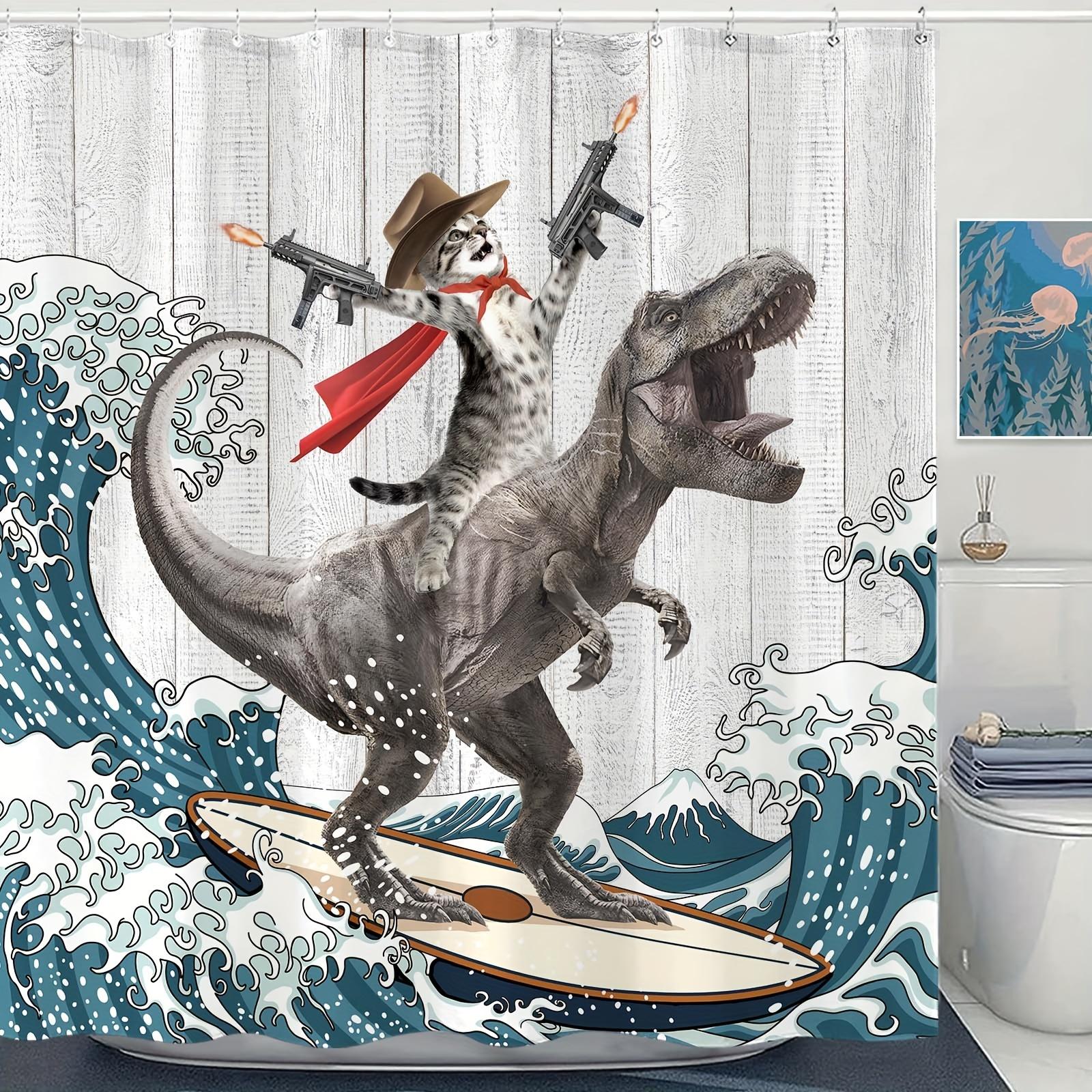 Funny Cat Shower Curtain Wave Bathroom Shower Curtains Set Bathroom Set With 12 Hooks Polyester Fabric Printed Bathroom Decor W60H190(CM)-1 Pcs
Funny Cat Shower Curtain Wave Bathroom Shower Curtains Set Bathroom Set With 12 Hooks Polyester Fabric Printed Bathroom Decor W60H190(CM)-1 Pcs