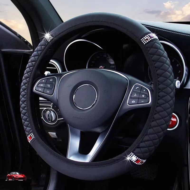 Car Steering Wheel Cover Without Inner Ring Leather Embroidery color Diamonds For Mercedes-BenzA-Klasse For bmw-3
Car Steering Wheel Cover Without Inner Ring Leather Embroidery color Diamonds For Mercedes-BenzA-Klasse For bmw-3