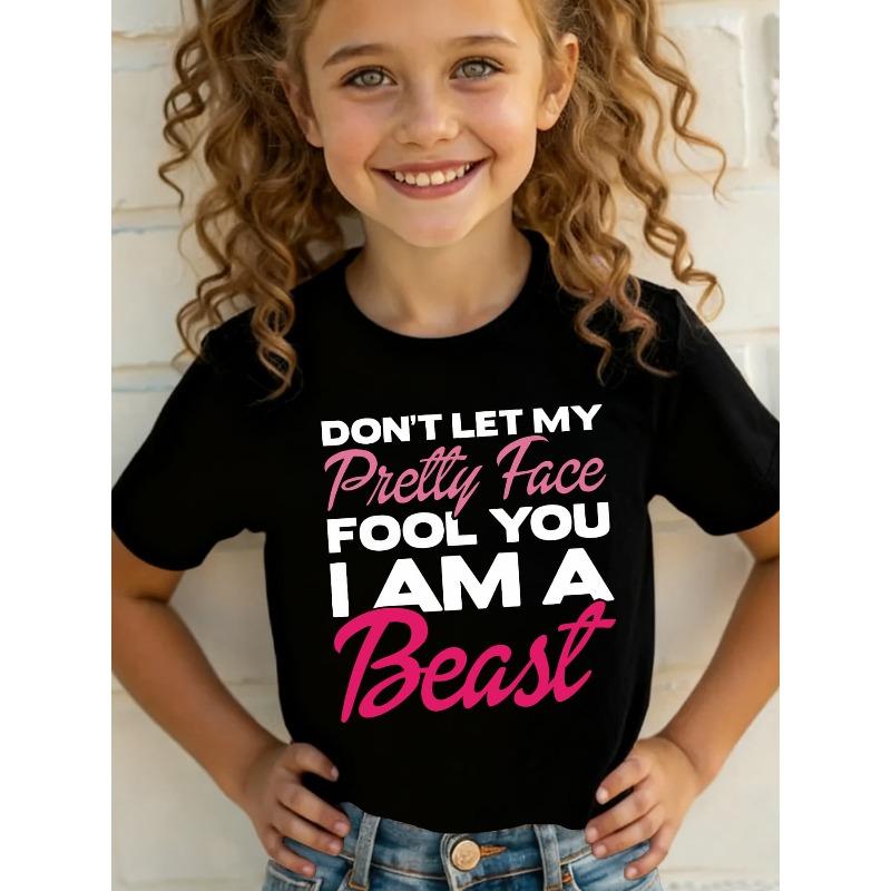 European sizes Summer Fashion Short-Sleeve T-Shirt for Girls with The Phrase DON T LET MY PRETTY FACE FOOL YOU, I AM A BEAST in Colorful Letters 98cm чёрный
European sizes Summer Fashion Short-Sleeve T-Shirt for Girls with The Phrase DON T LET MY PRETTY FACE FOOL YOU, I AM A BEAST in Colorful Letters 98cm чёрный