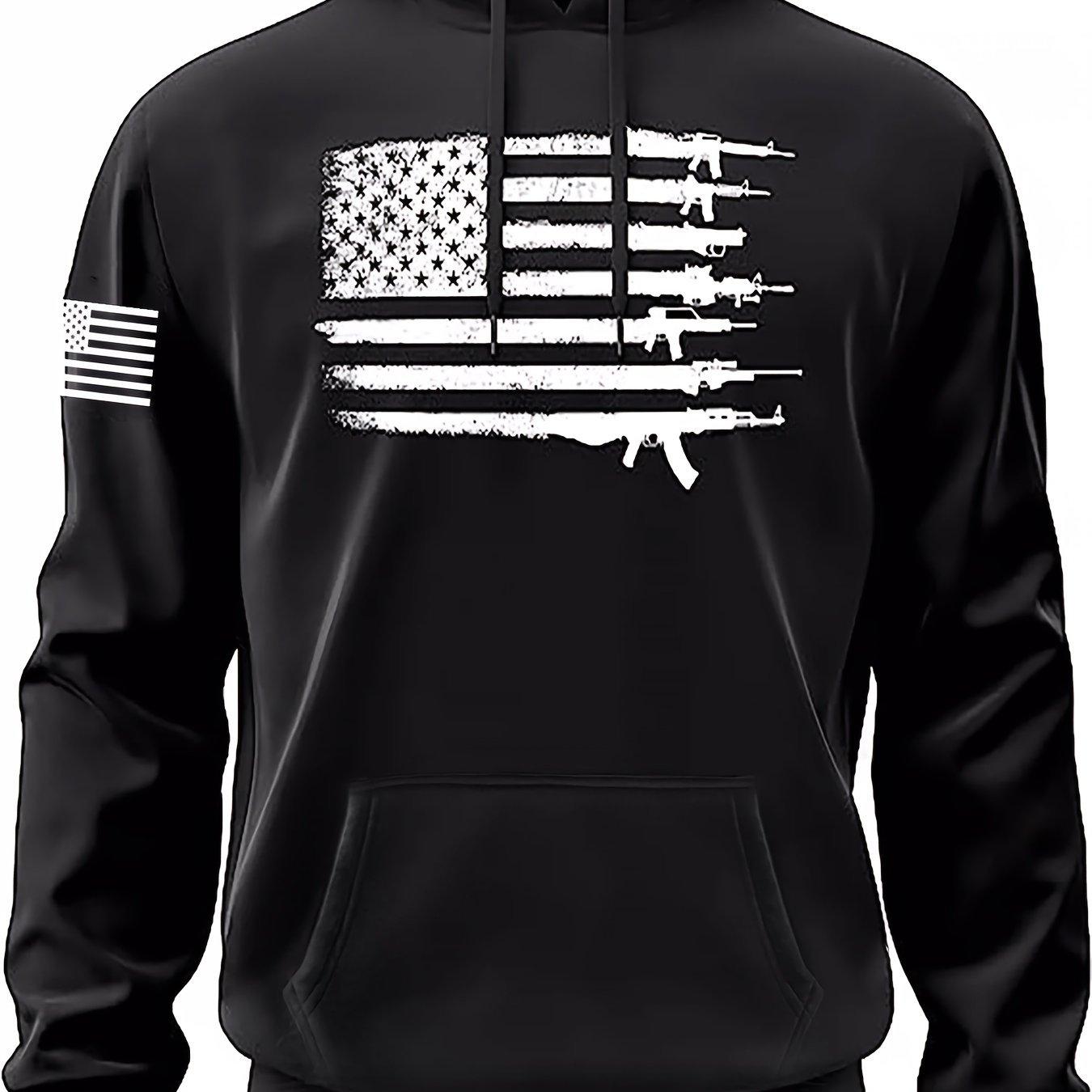 Men s Patriotic Gun Flag Hoodie Long Sleeve Pullover Streetwear S чорний
Men s Patriotic Gun Flag Hoodie Long Sleeve Pullover Streetwear S чорний
