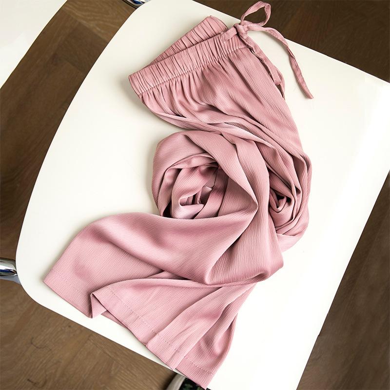 Уксусная кислота Широкие брюки для женщин Летние тонкие брюки с высокой талией Однотонные свободные атласные повседневные брюки Прямые брюки из ледяного шелка XL розовый
Уксусная кислота Широкие брюки для женщин Летние тонкие брюки с высокой талией Однотонные свободные атласные повседневные брюки Прямые брюки из ледяного шелка XL розовый