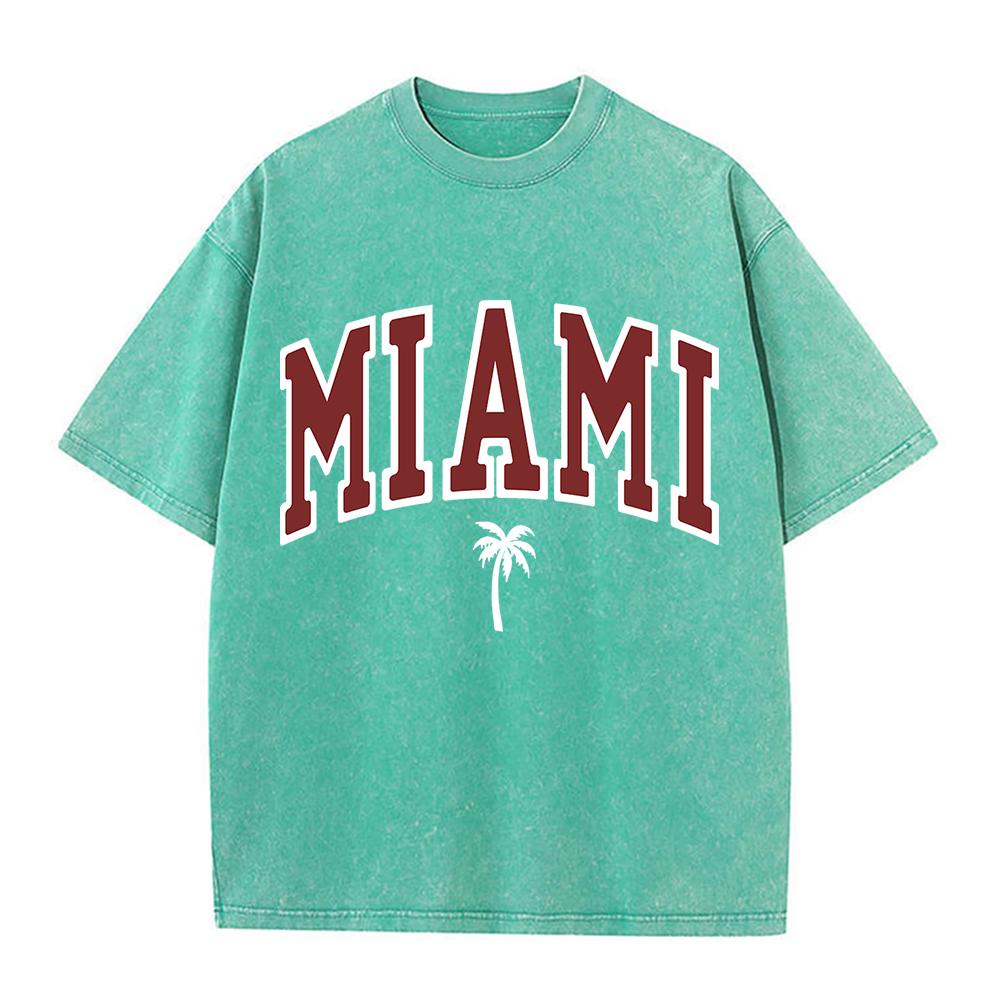 Miami Coast Coconut Trees Washed Retro Snow Men T-Shirts Cotton Oversized Short Sleeve Loose T-Shirt Breathable Tops S
Miami Coast Coconut Trees Washed Retro Snow Men T-Shirts Cotton Oversized Short Sleeve Loose T-Shirt Breathable Tops S