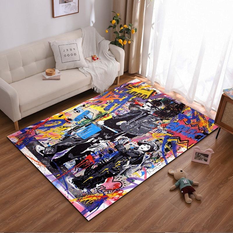 Colorful Abstract Street Art Style Rug with Urban Figures and Graffiti Suitable for use as an anti-slip for living room bedroom sofas 40x60cm( 15x23in )
Colorful Abstract Street Art Style Rug with Urban Figures and Graffiti Suitable for use as an anti-slip for living room bedroom sofas 40x60cm( 15x23in )