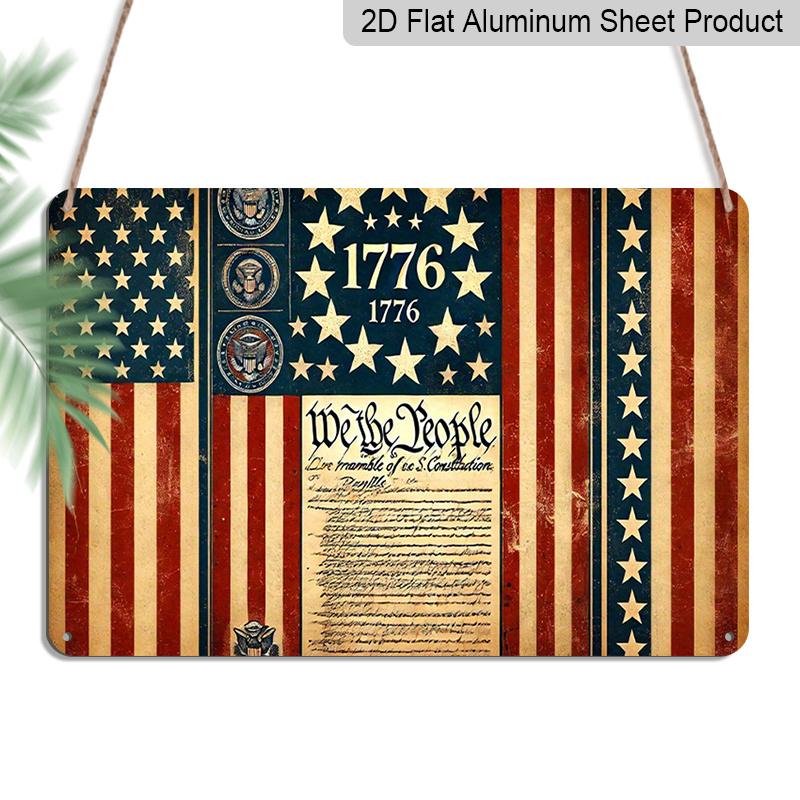 2D Flat, 1pc Vintage 1776 Patriotic Decor Plaque, 12 ×8 - Retro Flag & Document Design Wall Sign, Red White & Blue - Aluminium Wall Hanging 20*30cm
2D Flat, 1pc Vintage 1776 Patriotic Decor Plaque, 12 ×8 - Retro Flag & Document Design Wall Sign, Red White & Blue - Aluminium Wall Hanging 20*30cm
