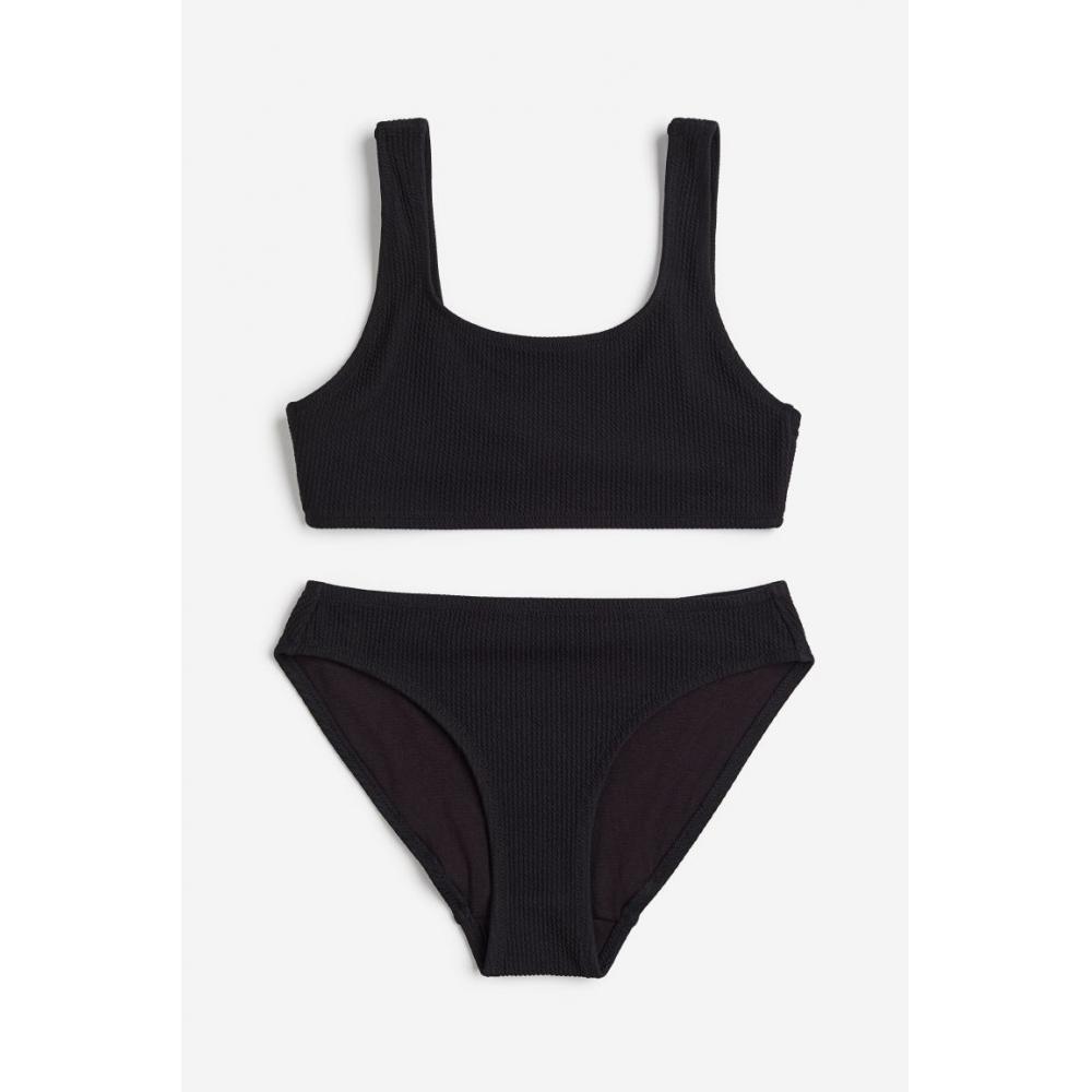 Текстурированное бикини HM, черное 
Текстурированное бикини HM, черное