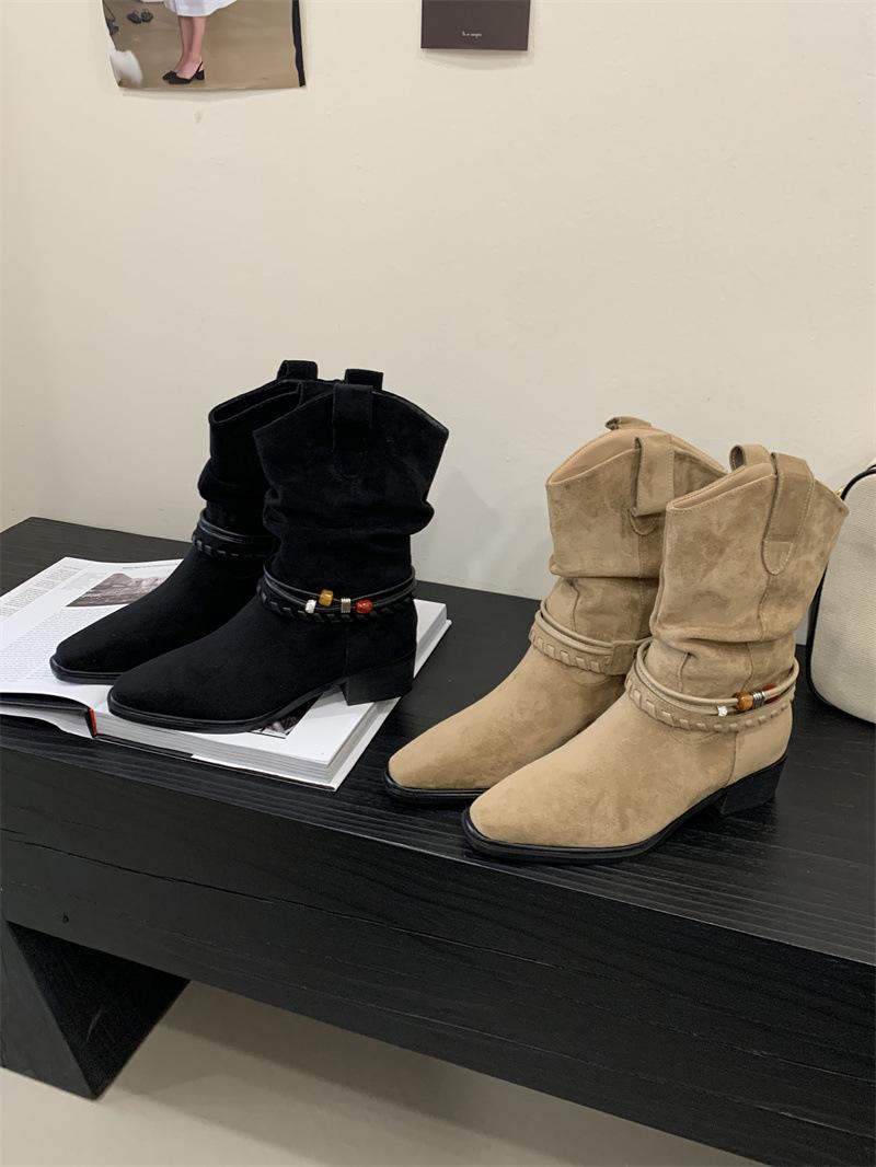 Женские ковбойские сапоги в стиле ретро, новые осень-зима 2025, с блуждающим пасторальным характером, плиссированные сапоги-гармошки 39 хаки
Женские ковбойские сапоги в стиле ретро, новые осень-зима 2025, с блуждающим пасторальным характером, плиссированные сапоги-гармошки 39 хаки