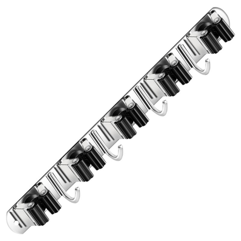 Настенная стойка для швабры, практичные метлы, простая установка, держатель для инструментов X3UC 3 clips 4 hooks чёрный
Настенная стойка для швабры, практичные метлы, простая установка, держатель для инструментов X3UC 3 clips 4 hooks чёрный