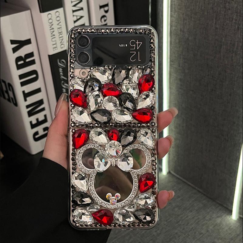 Luxury Rhinestone Cute 3D Mouse Mirror Phone Case For Samsung Galaxy Z Flip 6 5 4 3 Red / Black Water Drop Diamond Hard PC Cover For Z Flip 3
Luxury Rhinestone Cute 3D Mouse Mirror Phone Case For Samsung Galaxy Z Flip 6 5 4 3 Red / Black Water Drop Diamond Hard PC Cover For Z Flip 3
