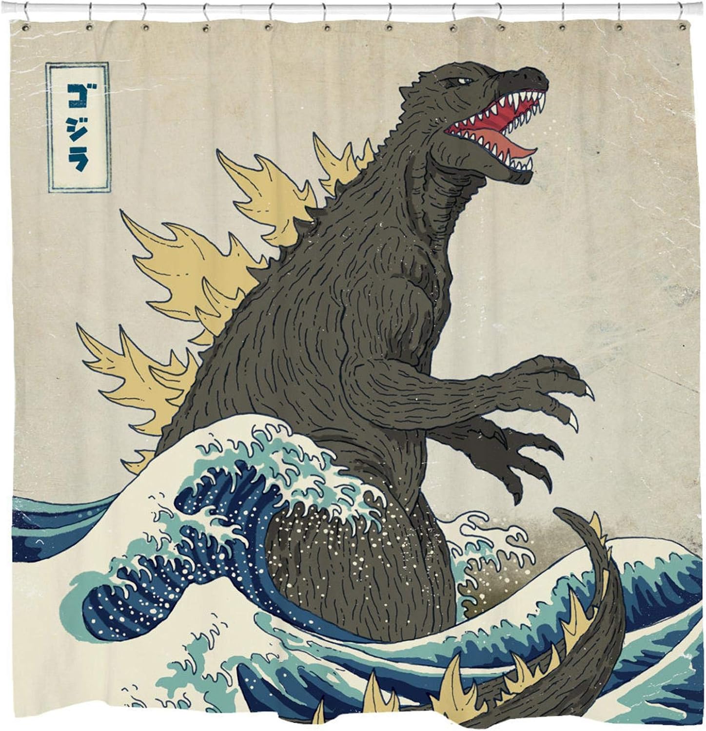 Godzilla Shower Curtain Set With Japanese Wave Design – Cool, Crazy Bathroom Shower Curtains, Hooks Included, Durable Fabric W60H190(CM)-1 Pcs
Godzilla Shower Curtain Set With Japanese Wave Design – Cool, Crazy Bathroom Shower Curtains, Hooks Included, Durable Fabric W60H190(CM)-1 Pcs